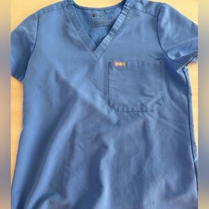 Figs Ceil Blue Catarina Scrub Top - XSmall